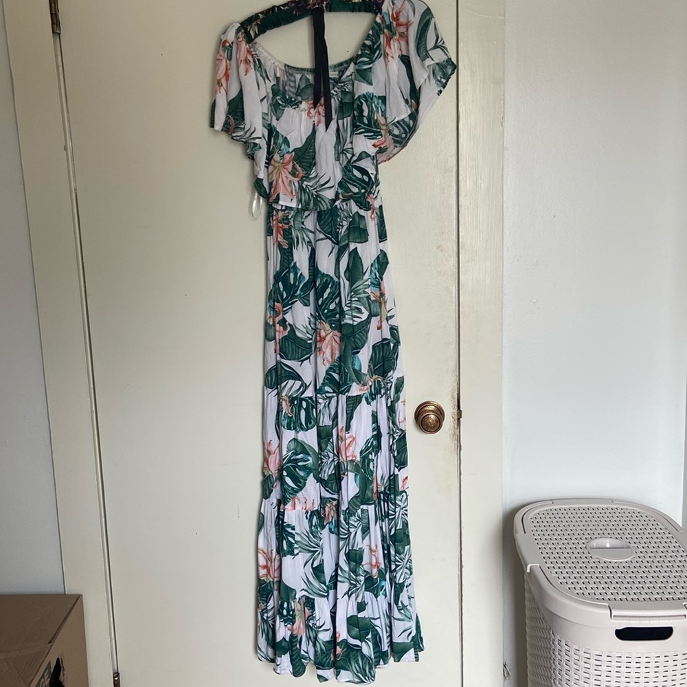 Off the shoulder maxi dress